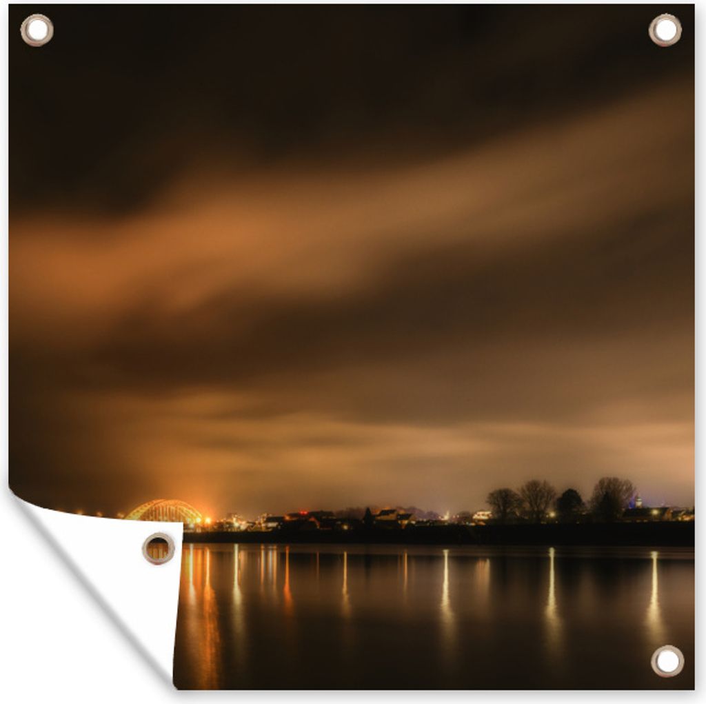 MuchoWow 50x50 cm Outdoor-Poster Gartendeko Sichtschutz Garten Poster für den Garten Nijmegen - Luft - Licht