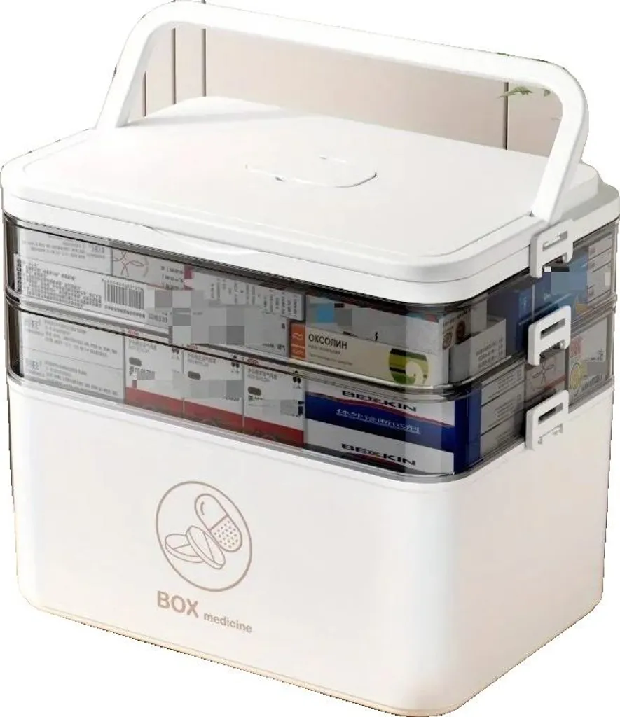 Contenitore Compatto Medicinali Plastica Bianca | Arredo Bagno Minimal