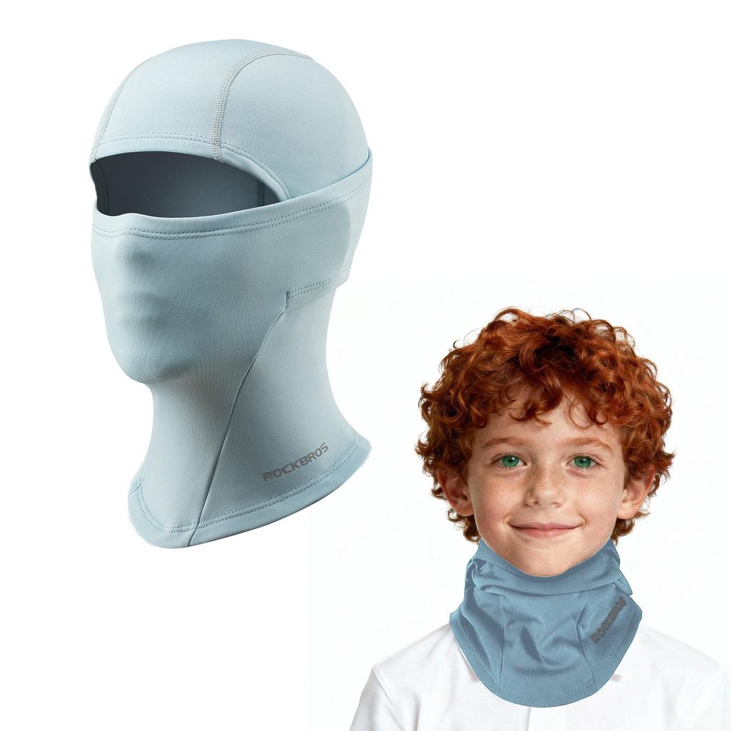 ROCKBROS Kinder Sturmhaube Winter Warm Balaclava Thermo Winddicht Skimaske für Outdoor Sports Blau
