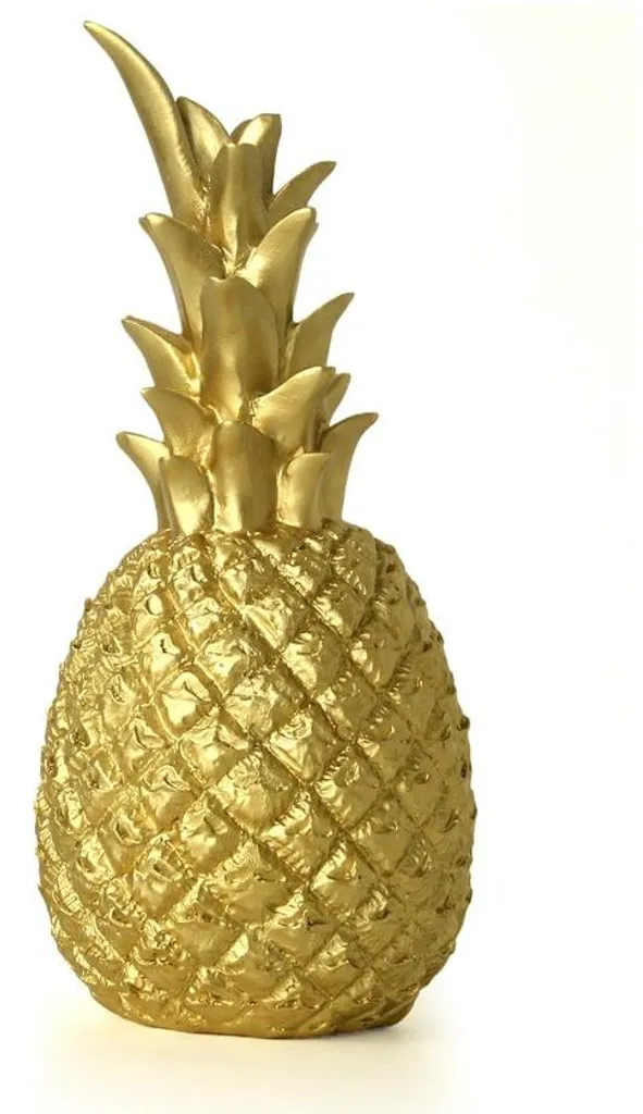 Statue Ananas de Décoration Couleur Or - Ornement de Table Élégant S