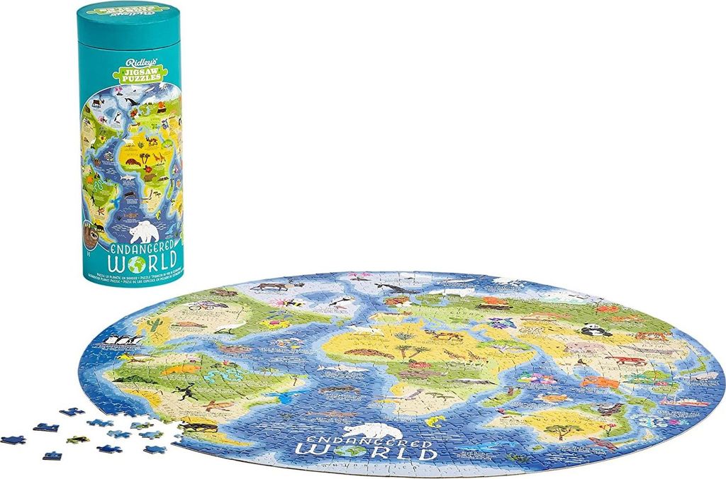 RIDLEY'S GAMES Rundpuzzle Endangered World 1000 Teile