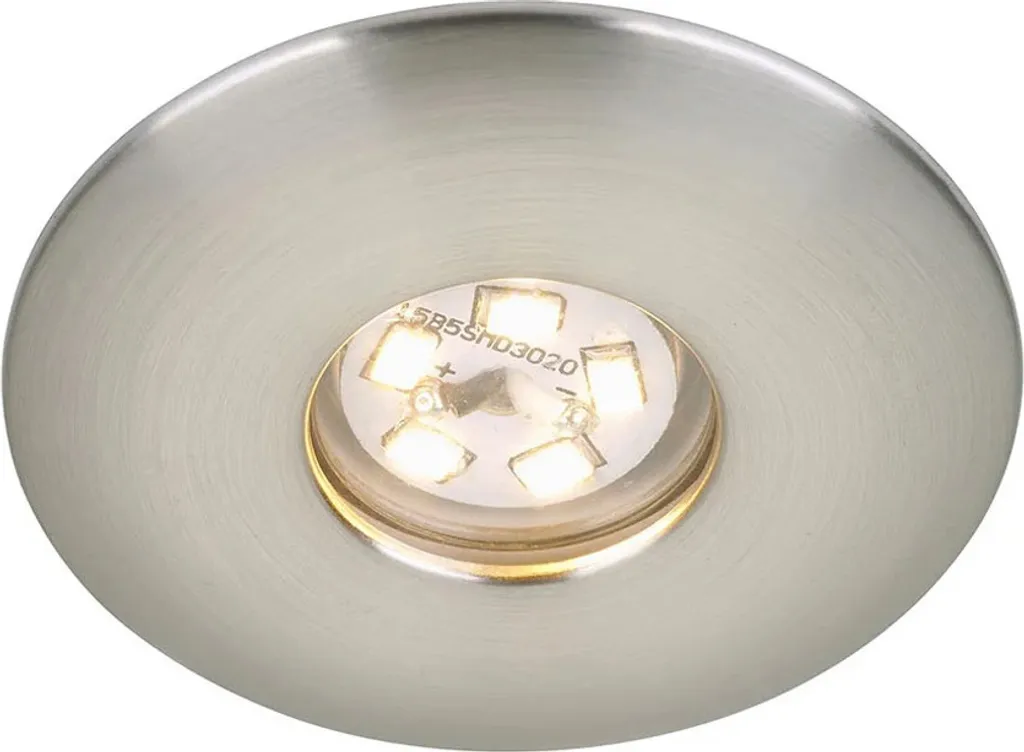 Briloner LED luce da incasso rotonda nichel opaco IP44 1,8W 150lm bianco caldo 3000K 110°