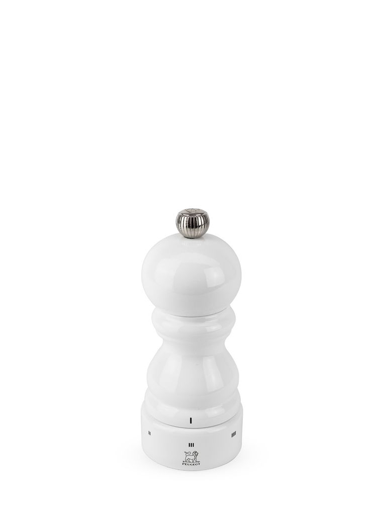 PEUGEOT Pfeffermühle PARIS 12cm Weiß Buchenholz Lackiert Produktbild 