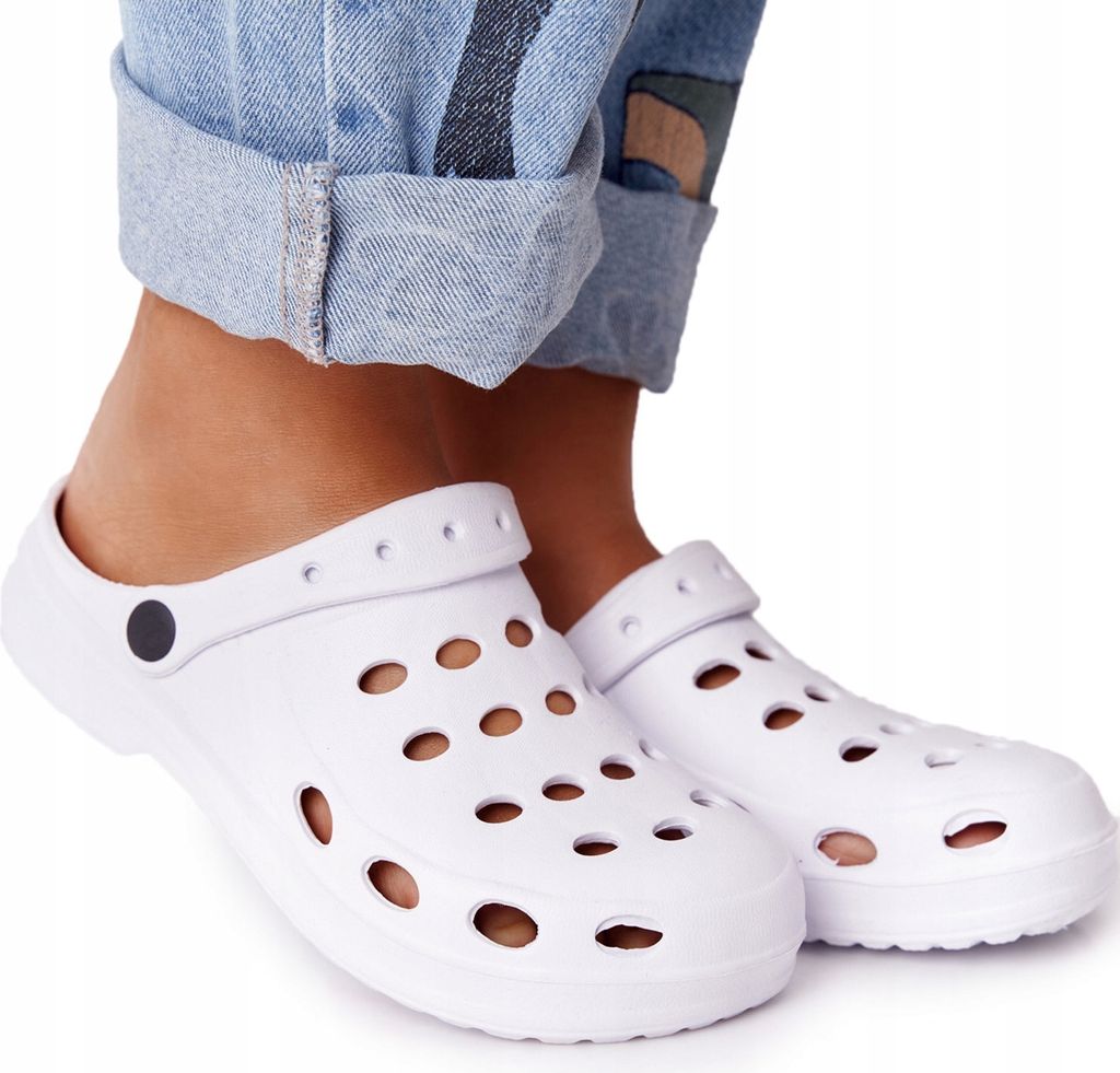 Damen Herren Kinder Clogs Schaum Schuhe Badeschuhe Gartenschuhe Agenda Weiß Gr.36