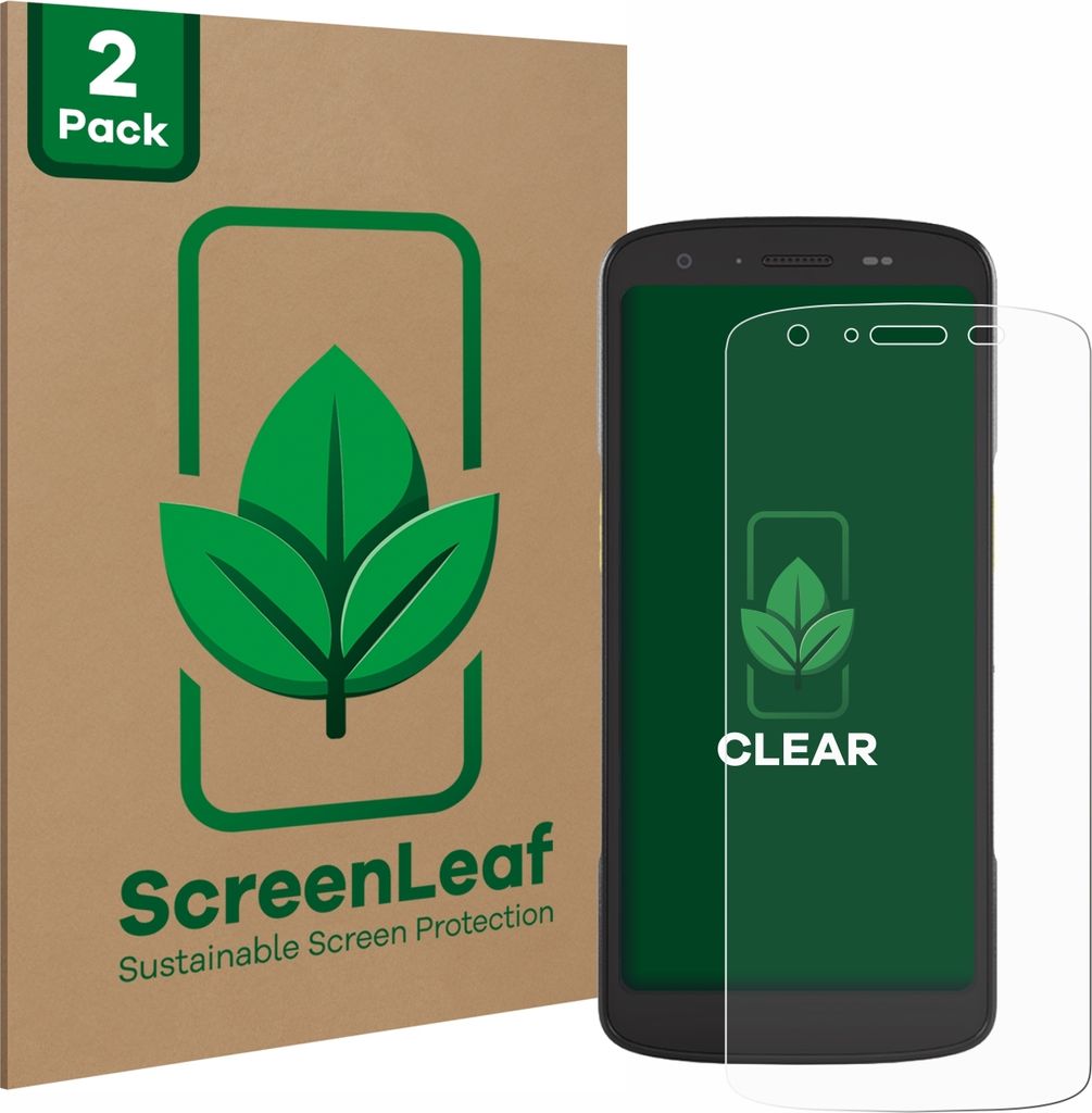 2x ScreenLeaf Schutzfolie für Zebra TC22 / TC27 nachhaltiger Displayschutz Display Schutz Folie Klar Transparent