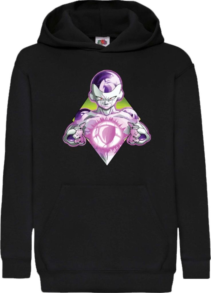 Kinder Kapuzenpullover Dragon Anime Manga Ball Z Frieza 04, 7-8 Jahr - 128 / Schwarz