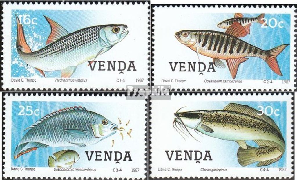 Briefmarken Südafrika - Venda 1987 Mi 159-162 (kompl.Ausg.) FDC Süßwasserfische