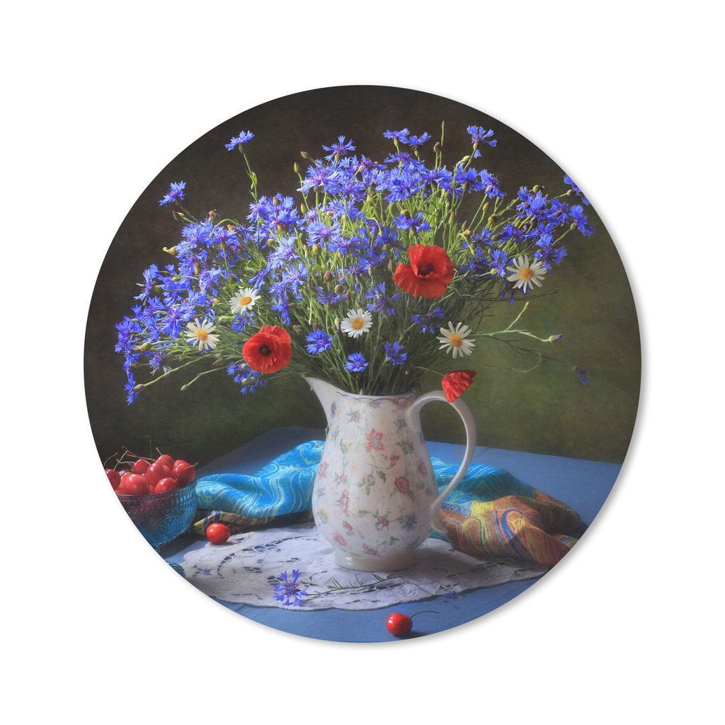 MuchoWow Mauspad Mousepad Blumen - Farben - Stilleben 40x40 cm - Mousepads - Maus Mat - Pad - Mausunterlage - Schreibtisch Accessoires