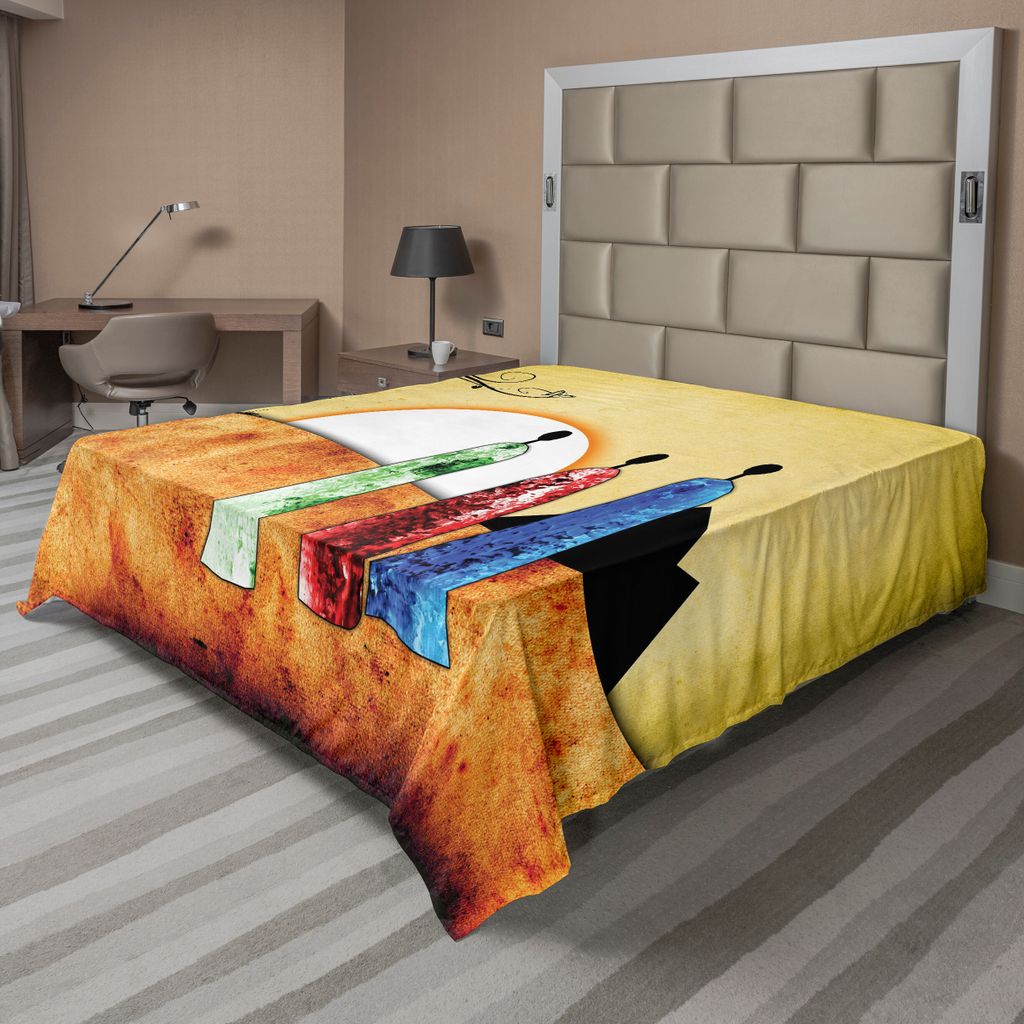 ABAKUHAUS afrikanisch Bettlaken, Afrikanische Leute, Die Sun In Der Savanne Wüste Boho Tribal Wildernis Illustration, weiches bequemes oberes Bett...