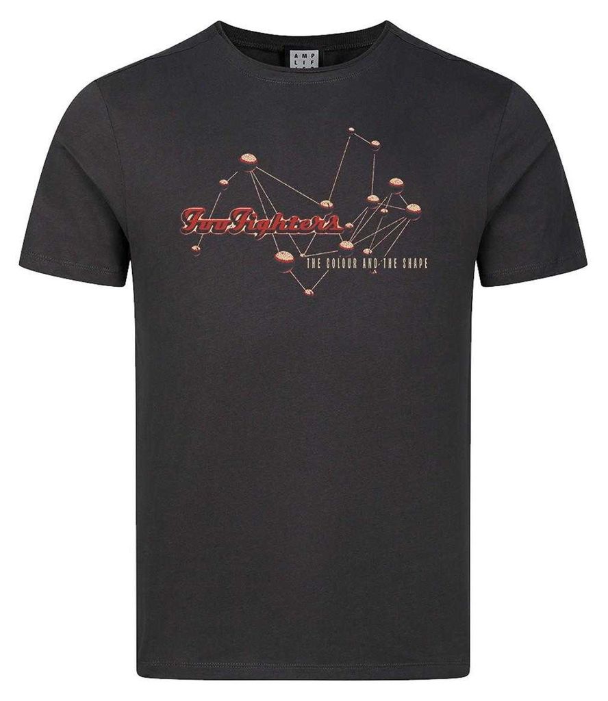 Amplified - "The Colour And The Shape" T-Shirt für Herren/Damen Uni, Logo GD4379 (S) (Holzkohle)