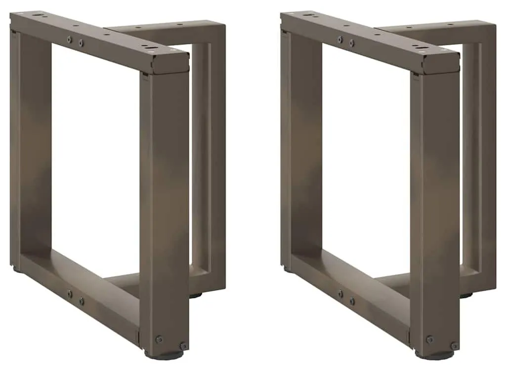 Pieds de table basse en T vidaXL en acier brut pour meuble DIY lot de 2