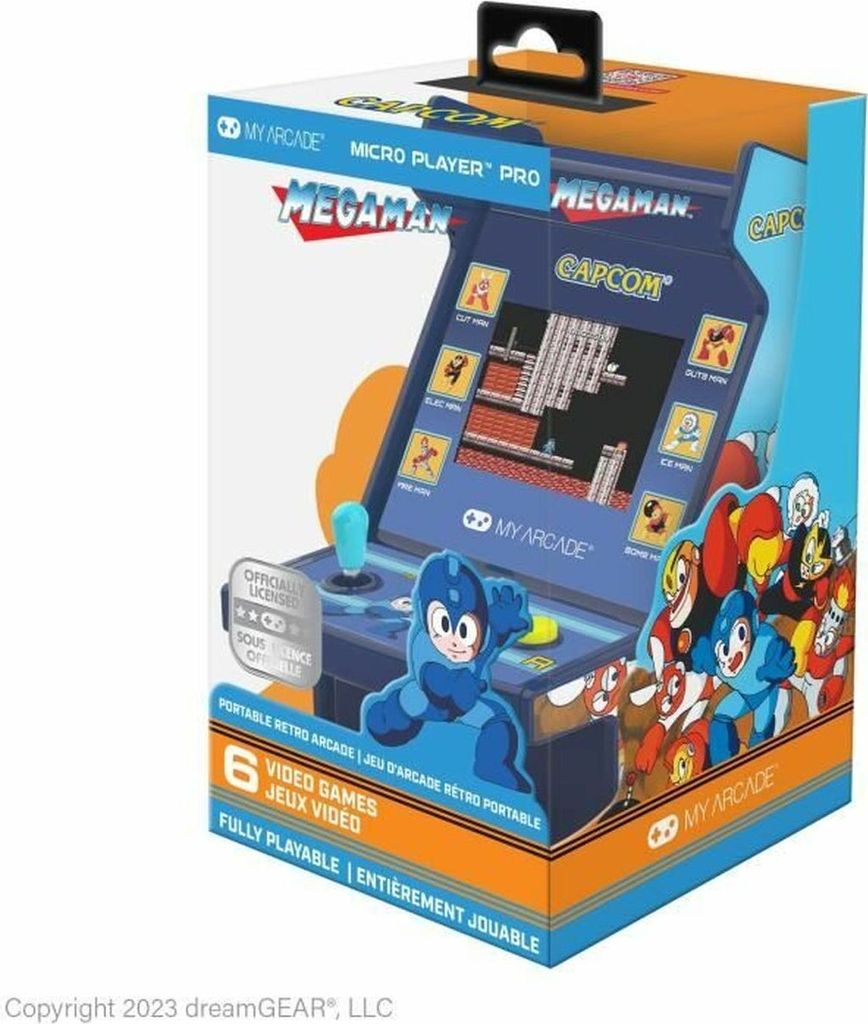 Tragbare Spielekonsole My Arcade Micro Player PRO - Megaman Retro Games Blau