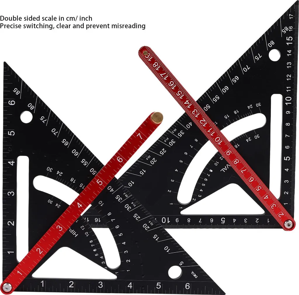 Équerre de menuisier bidirectionnelle réglable en aluminium robuste - 18