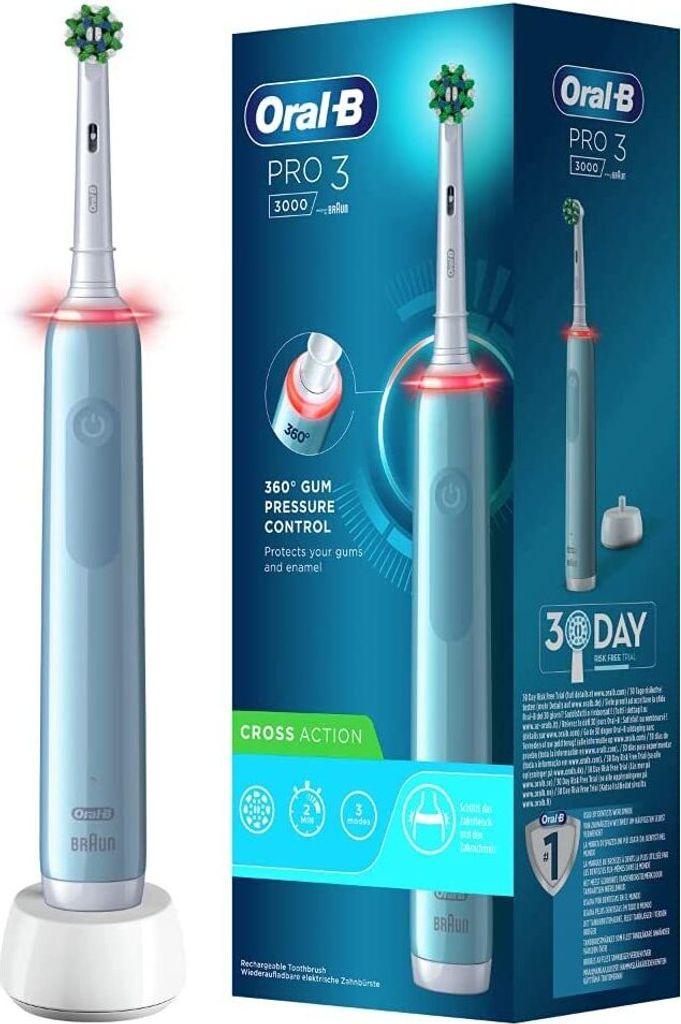 Zubní kartáček Pro 3 3000 Cross Action Blue JAS22 Obrázek produktu 