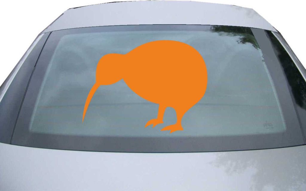 Indigos UG - Aufkleber Heckscheibe & Motorklappe DE2243 - orange - 600x450 mm - Kiwi Neuseeland - Auto Scheiben Fenster Heckklappe Tuning Racing JD...