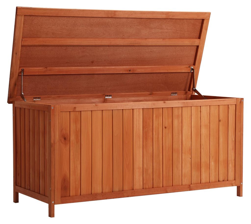 Wiltec Gartenbox aus Holz 127 x 55 x 60 cm Aufbewharungsbox Produktbild 