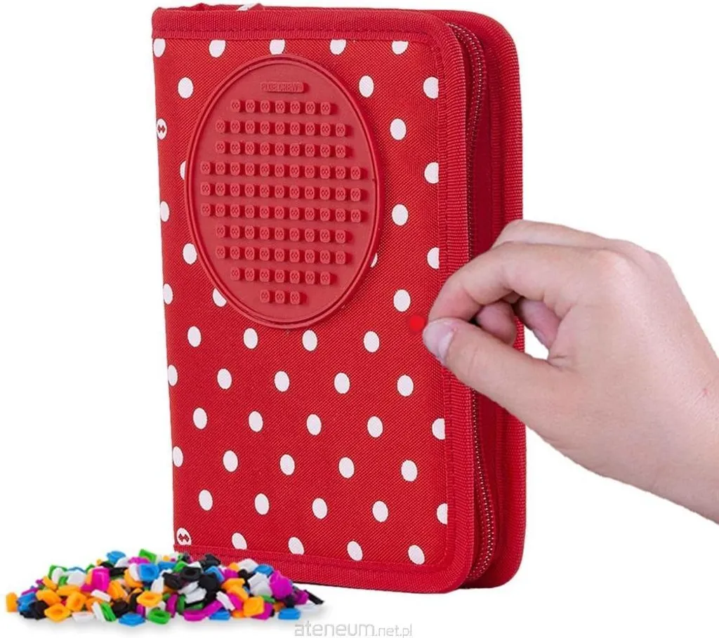PIXIE CREW - Trousse d'écolier en tissu rouge à pois blancs enfant