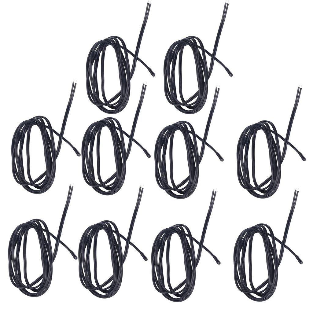 10 Stück NTC-Thermistorsensor PVC-Epoxidharz-Temperaturfühler für Haushaltsgeräte Hohe Genauigkeit 1 m10 K B3950