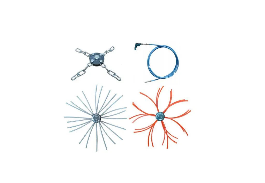 Kit de nettoyage ramoneur 6m avec brosses pour cheminée et poêle