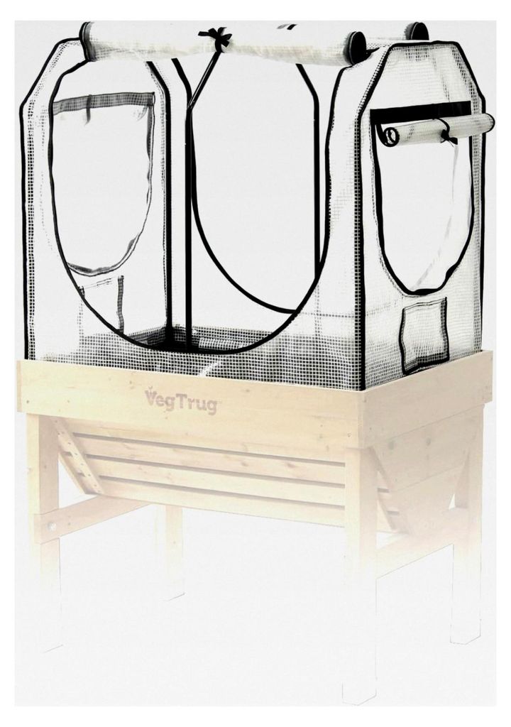 Gewächshausaufsatz Classic - Abdeckung für Hochbeet mit Mikro-Netz-Funktion und PE-Folie - Frühbeetaufsatz für Pflanzkasten - 99,5x72x90 cm