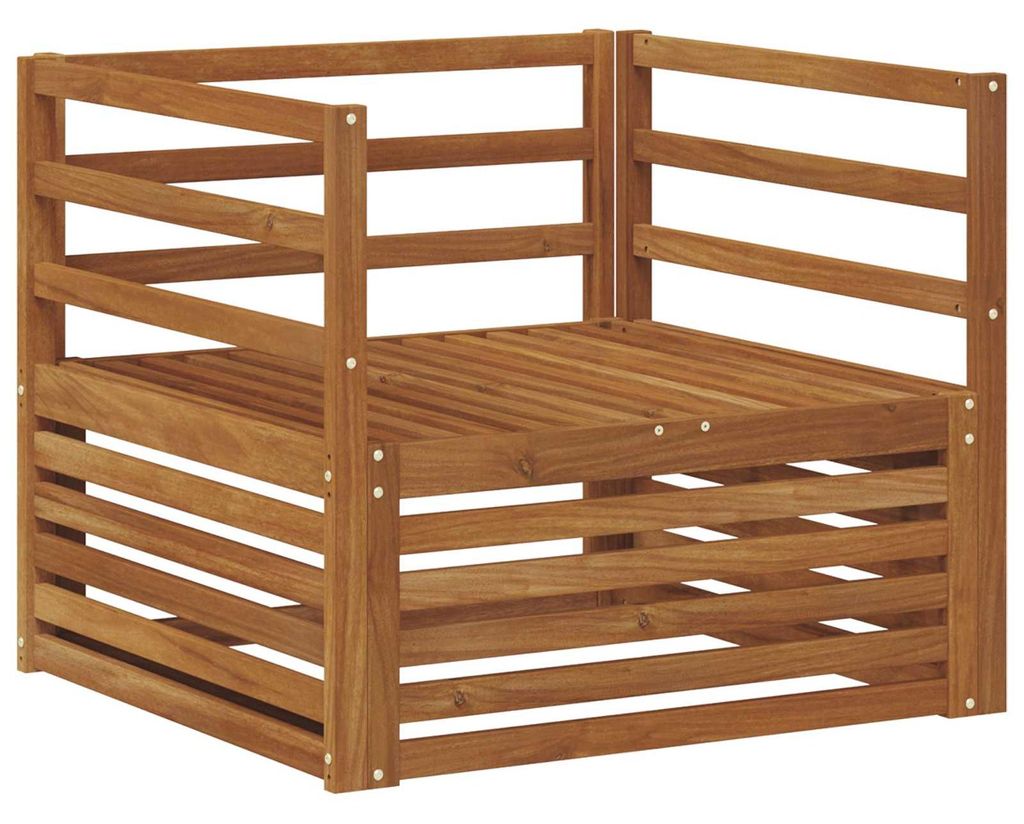 vidaXL 2 Stück Outdoor-Sofa Natur