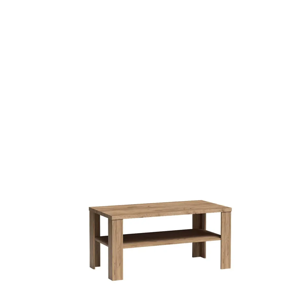 Table basse AILISH 1 chêne kraft doré idéale pour apéritif et détente