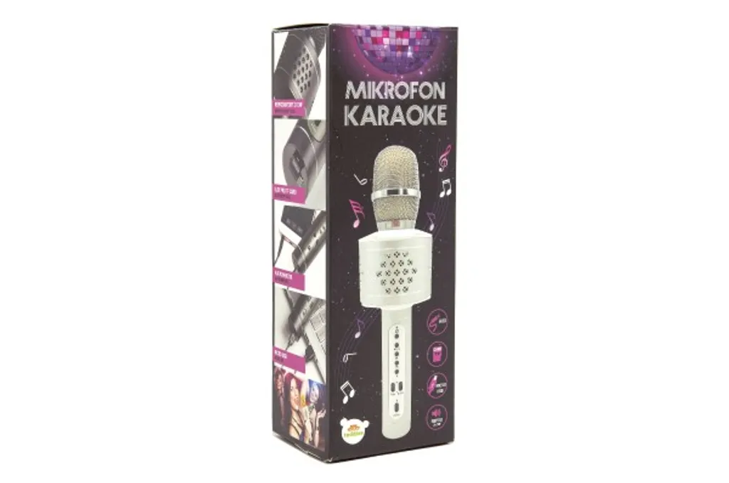 Microphone karaoké Bluetooth portable doré avec alimentation USB et pile - 10
