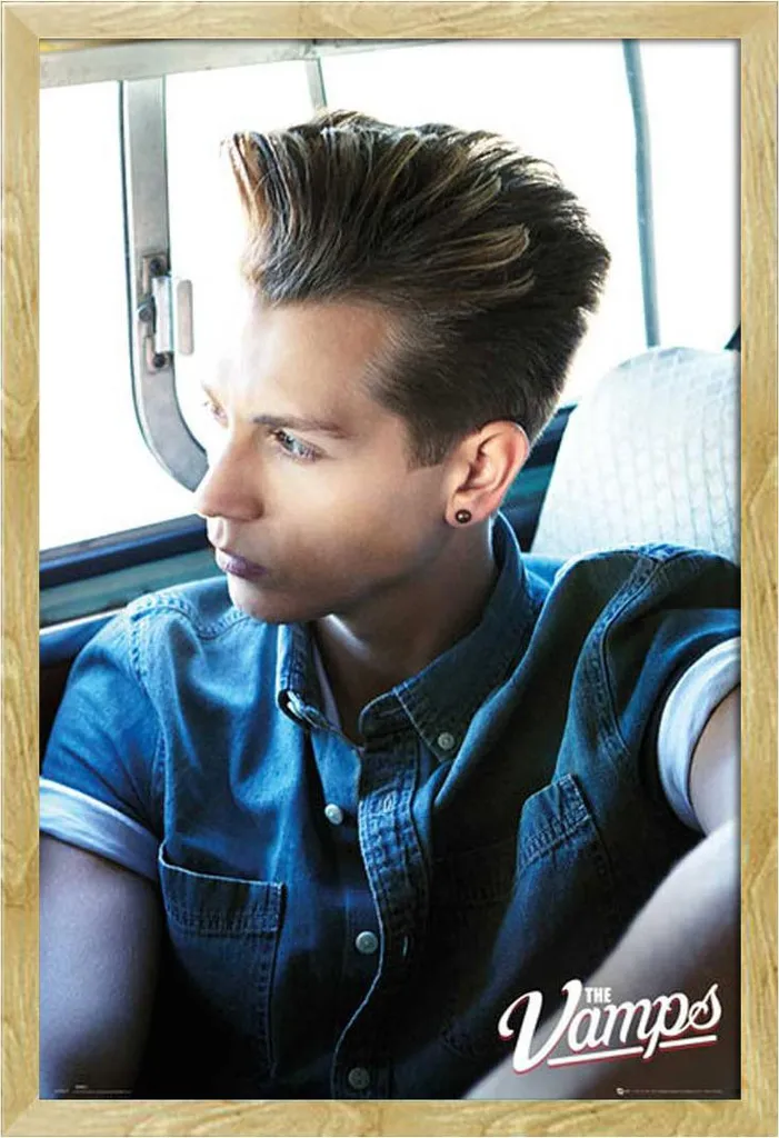 Poster The Vamps James McVey con Cornice Faggio Shinsuke Maxi MDF