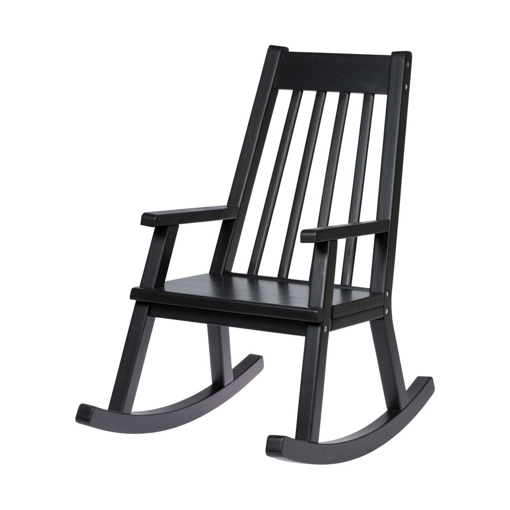Kidsmill Schaukelstuhl Junior Schwarz | Kinderstuhl aus Holz