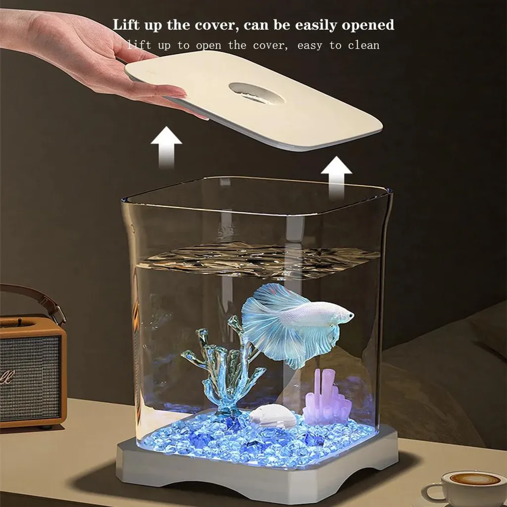 Mini aquarium compact blanc : la solution simple pour petit appartement