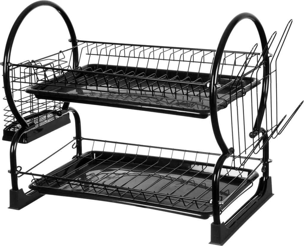 Sèche-vaisselle design 56 cm avec bac récupérateur et porte-couverts