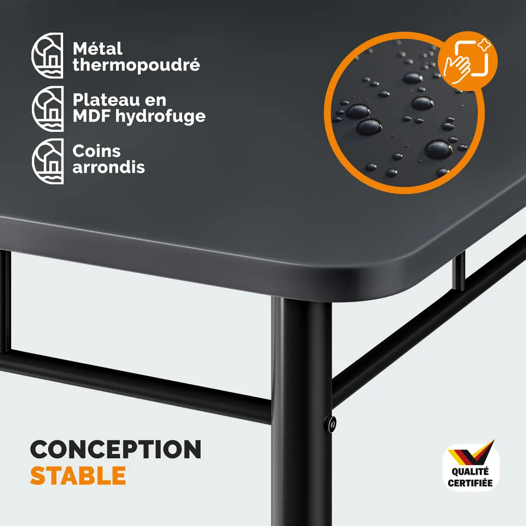 Coin Repas Complet pour Cuisine : Table et 4 Chaises Gain de Place LEO - 4