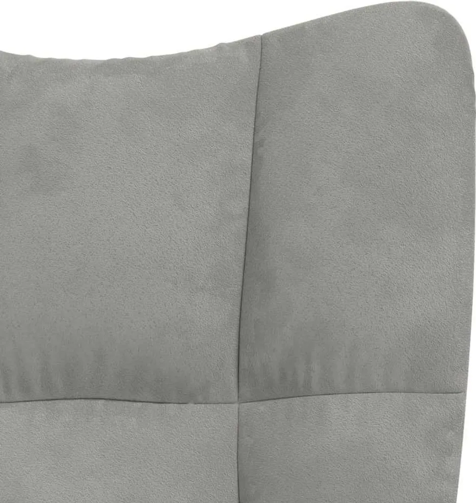 Poltrona da Soggiorno vidaXL Velluto Grigio | Seduta Relax Girevole 360° - 5