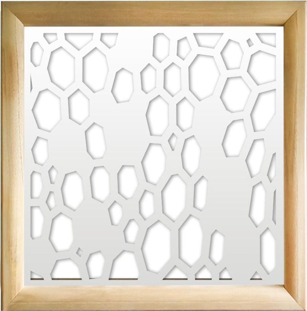 ALVEARE - Moduli Decorativi in holz e PVC 98x98 cm weiß