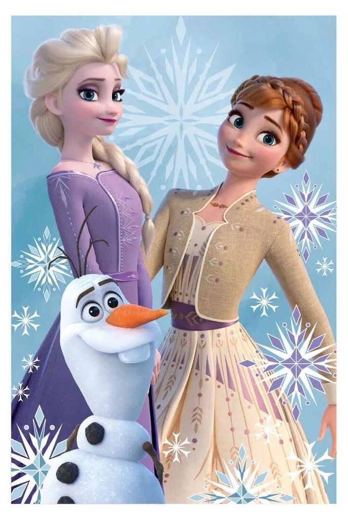 Detská deka Ľadové kráľovstvo Anna, Elsa a Olaf Obrázok produktu 