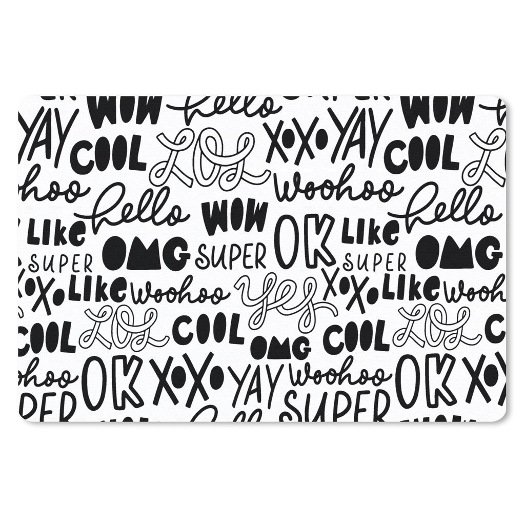 MuchoWow Mauspad Mousepad Muster - Teenager - Zitate - Briefe 27x18 cm - Mousepads - Maus Mat - Pad - Mausunterlage - Büroartikel - Desk Matten