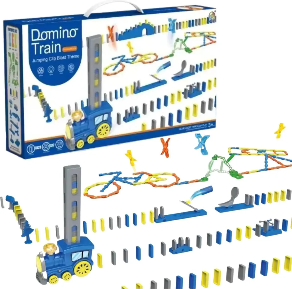 Trenino Domino STEM per Bambini: Locomotiva Automatica ad Alta Precisione - 6