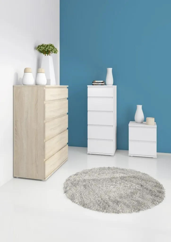 Commode NOVA Buffet Chêne structuré : Meuble de Rangement Chic et Robuste - 12
