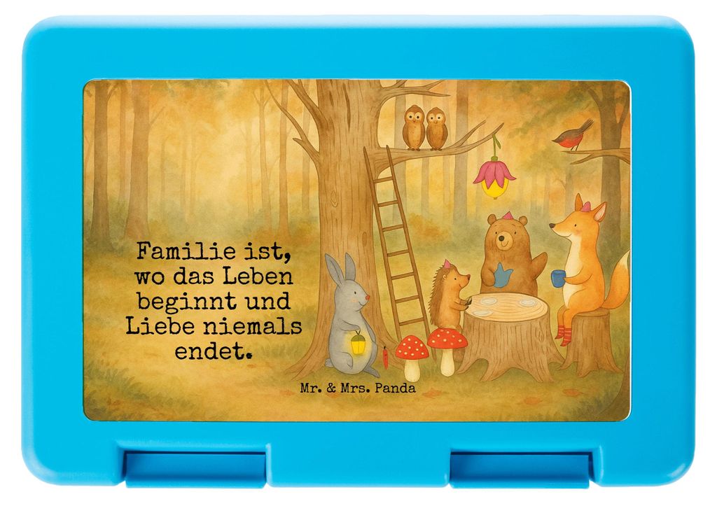Mr. & Mrs. Panda Bentobox Waldtiere Picknick Design - Weiß - Geschenk, Frühstücksdose, Wald, Snackbox, Bento Box, Lustige Sprüche, Hase, Essens...