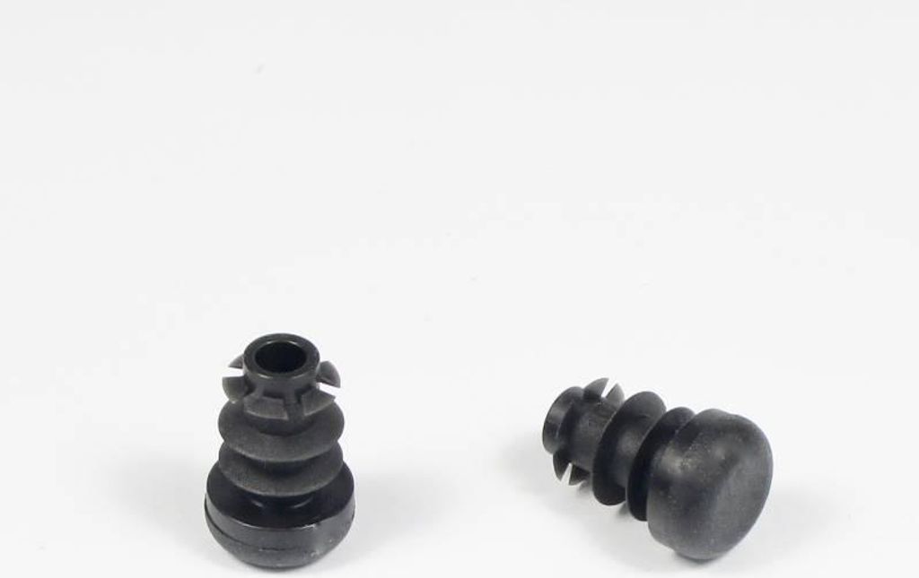 Ajile, 16 Stück, Runder Lamellenstopfen Ø 10 mm (Rohrwandstärke 1,0-2,0 mm), Schwarz, EPS110x16