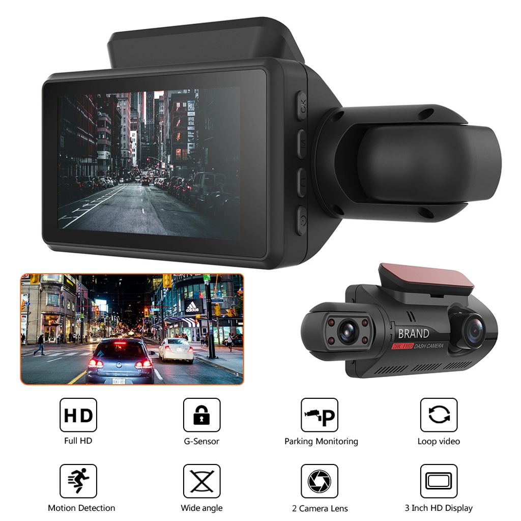 Kamera Recorder Crash Cam G-Sensor Nachtsicht 2,7-Zoll-LCD-High-Definition