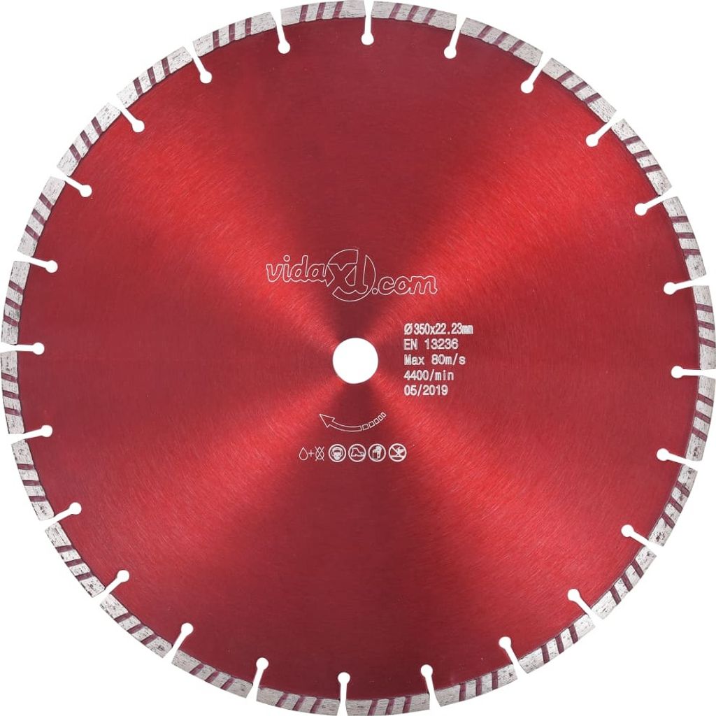 Diamant-Trennscheibe mit Turbo Stahl 350 mm