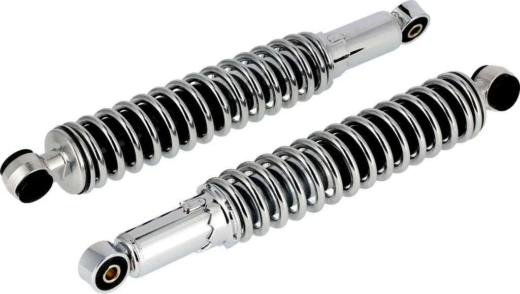 Paire d'Amortisseurs 365mm avec Ressort Chromé SWH Sport pour MZ ETZ TS
