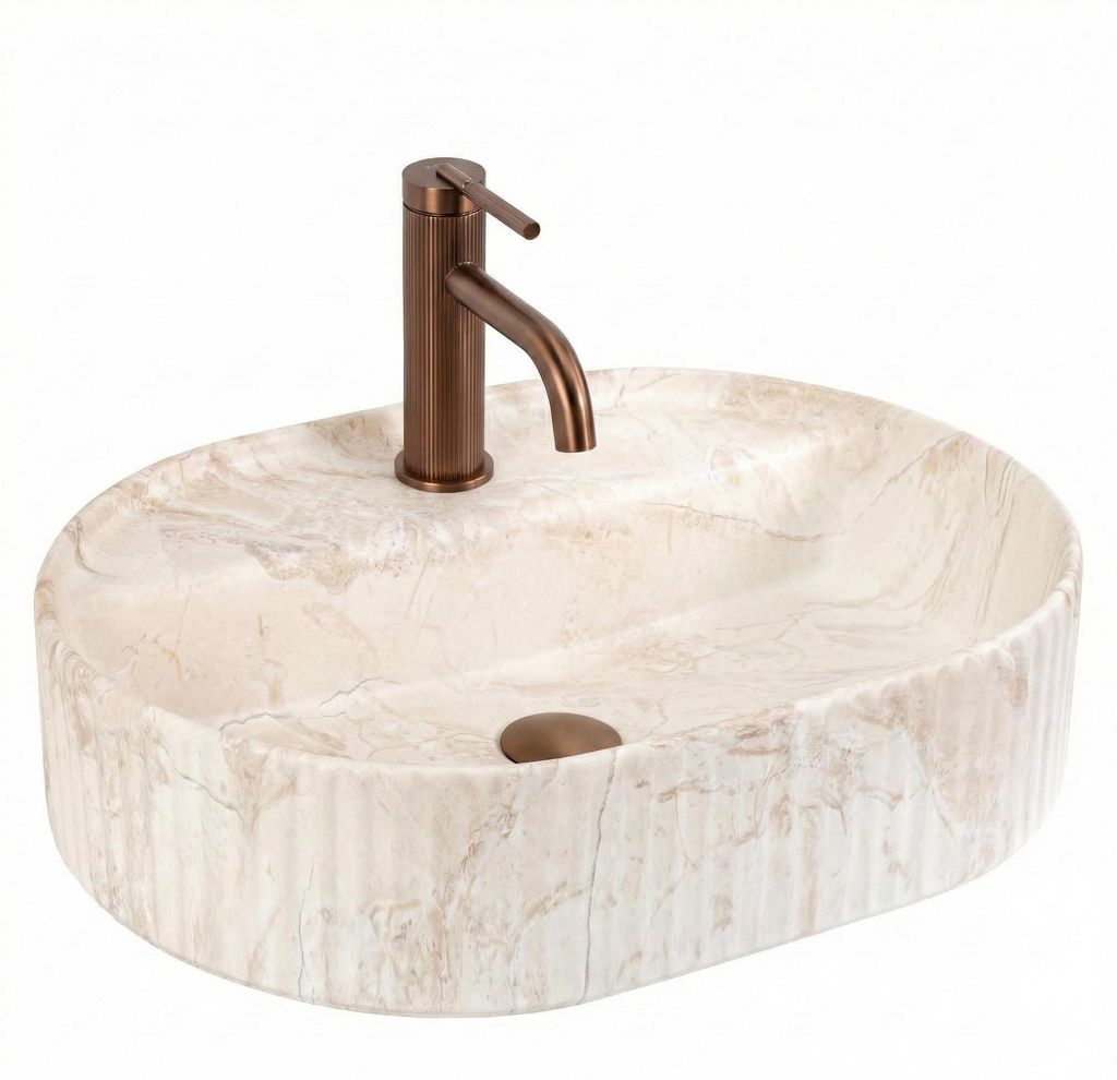 Aufsatzwaschbecken Rea Marcela 50 Saturn Beige Produktbild 