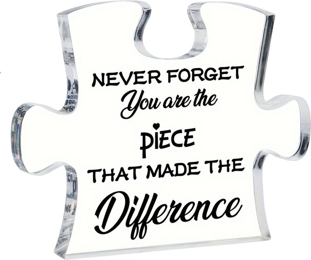 Acryl-Ornament, Buchstabendruck, Block-Puzzle-Ornament, Geschenk zum Muttertag, Vatertag, Jahrestag, Valentinstag
