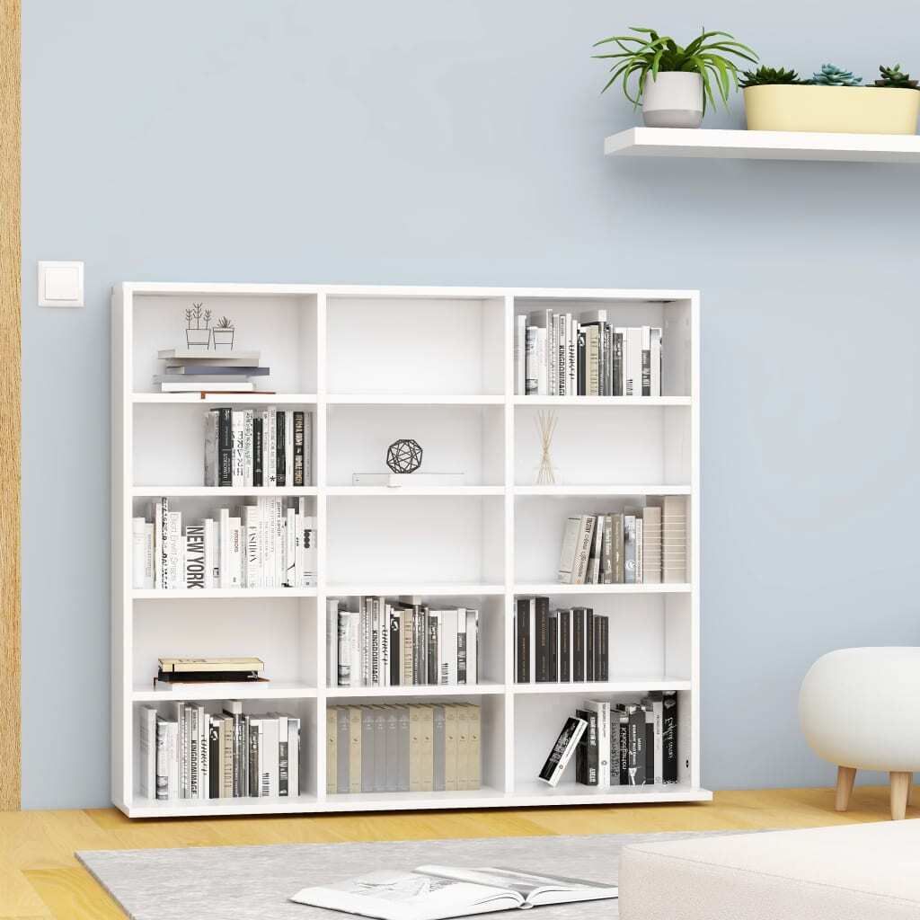 vidaXL CD-Regal Weiß 102x23x89,5 cm Holzwerkstoff Produktbild 6