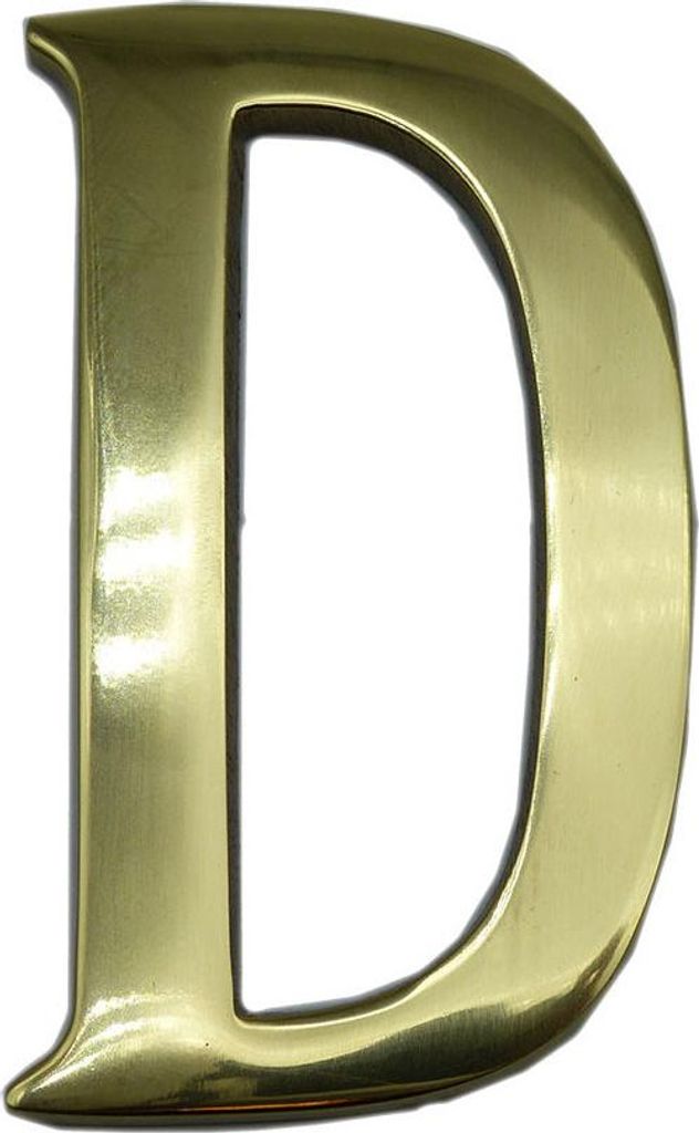 Buchstabe EDM D Poliertes Messing (10 cm) Produktbild 