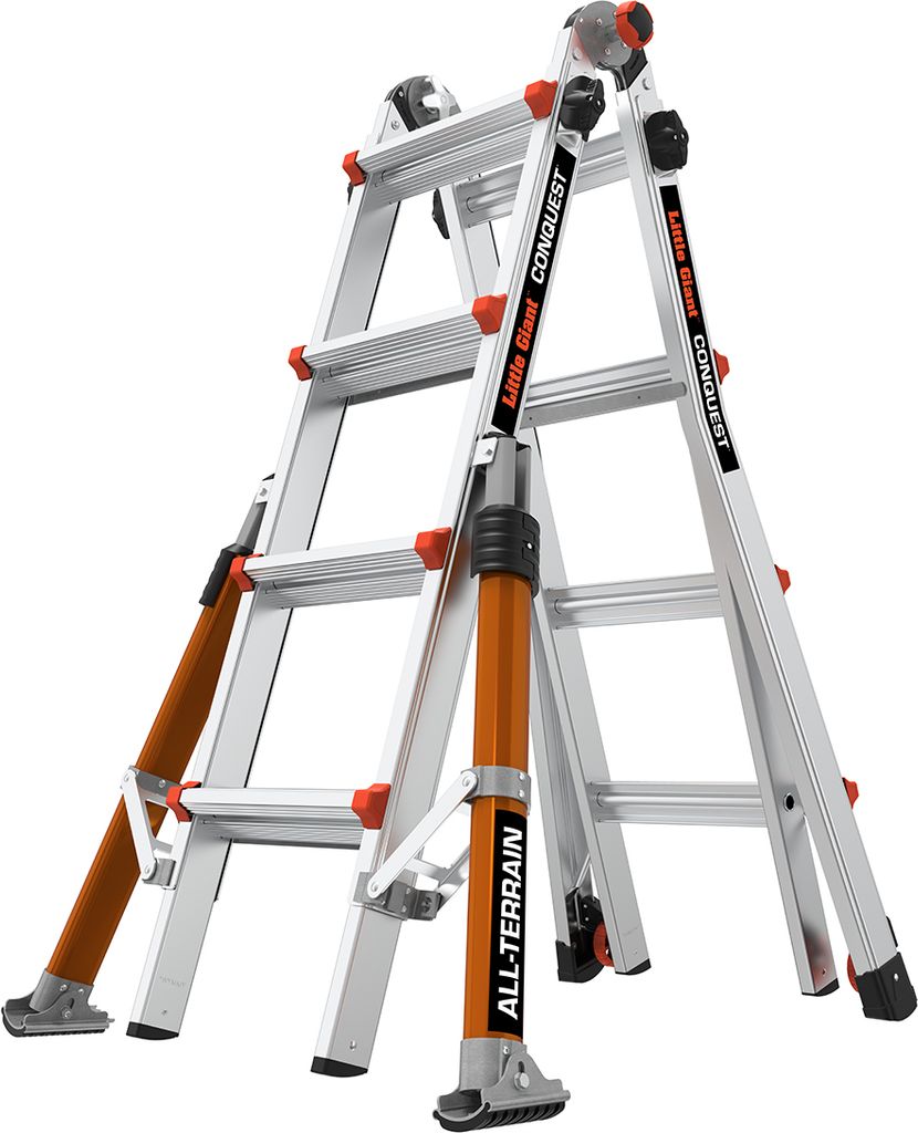 A multi-purpose ladder is shown against a white background.