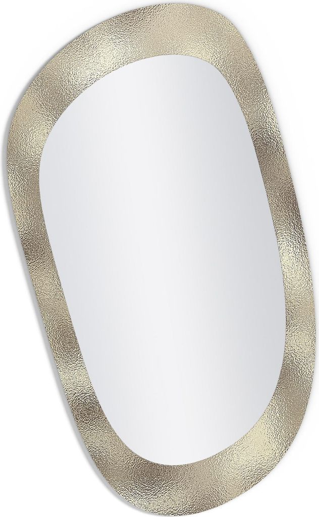 DEQORI Wandspiegel Organisch 53,9x89,6 cm 'Wolkige Satinstruktur' Spiegel Badspiegel Bad