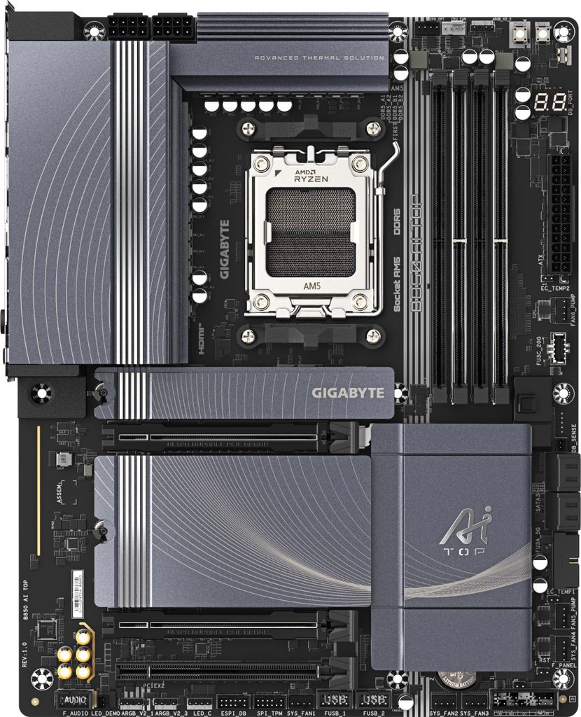 Gigabyte GIGA B850 AI TOP AM5/DDR5/μATX - Mainboard - AMD Sockel AM5 (Ryzen Zen4)
